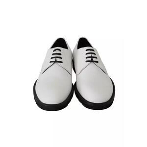 Dolce & Gabbana White Leather Derby Dress Formal Shoes-NWOT